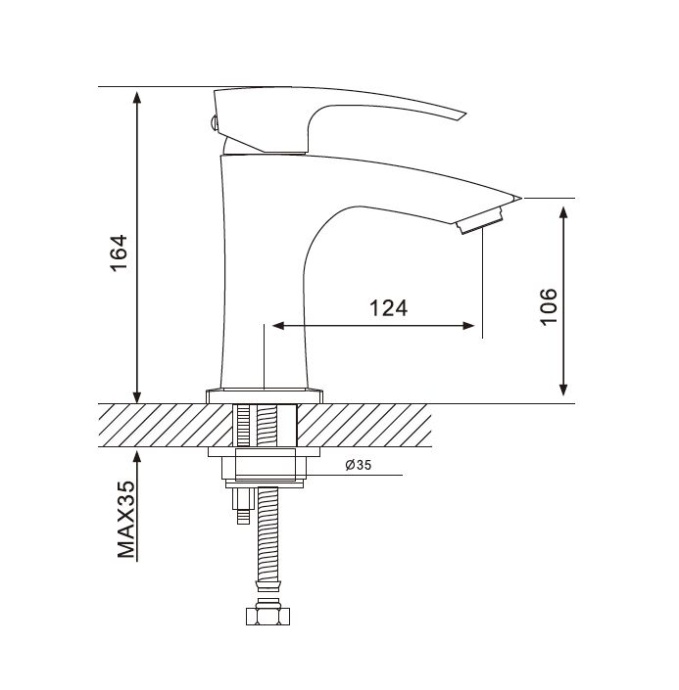 Смеситель для раковины Gappo хром с гигиеническим душем G1207 - 8