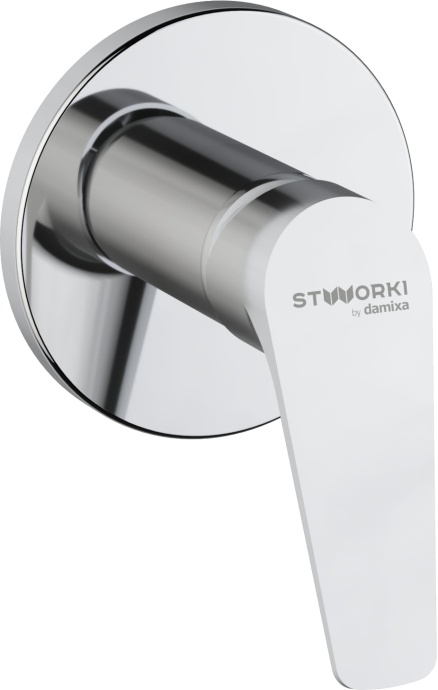 Смеситель для душа STWORKI by Damixa Дублин HFDB75000 C ВНУТРЕННЕЙ ЧАСТЬЮ, хром, встроенный, однорычажный, латунь - 0