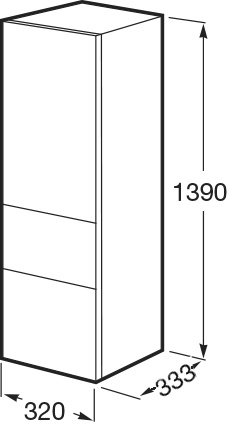 Шкаф-пенал Roca Ronda L, белый, бетон ZRU9303005 - 4