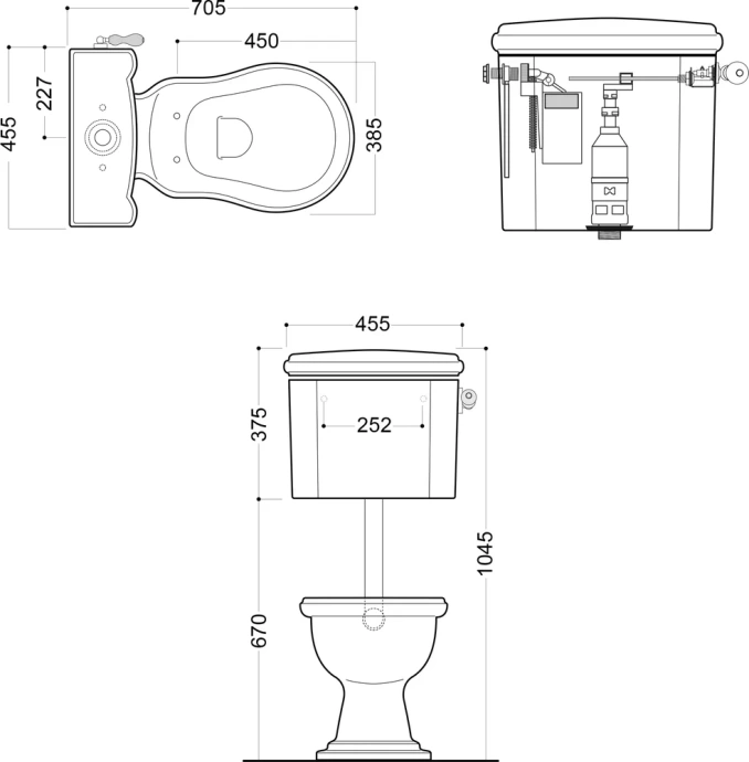 Бачок для унитаза Kerasan Retro белый  107201 - 5