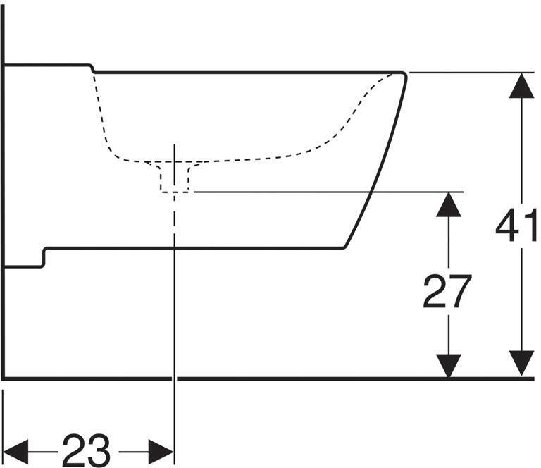 500.501.01.1 GEBERIT биде подвесное XENO²  (белый) - 4