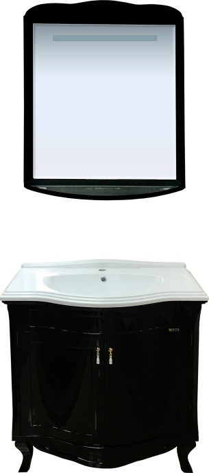 Зеркало Misty Дайна 85 черное, с подсветкой П-Дай02085-021Св - 1