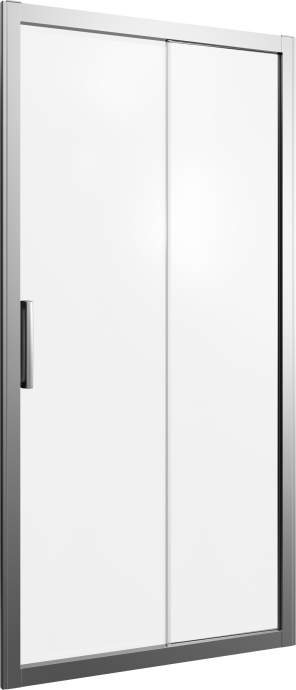 Душевая дверь в нишу STWORKI Стокгольм 100 см профиль хром матовый, стекло матовое, раздвижная 3GW216TTKK000 - 3