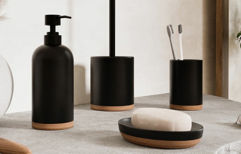 Стакан для зубных щеток WasserKRAFT Vils черный матовый K-6128 - 1