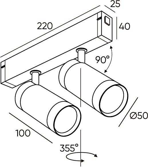 Трековый светодиодный светильник Denkirs Smart Spot DK8012-BG - 6