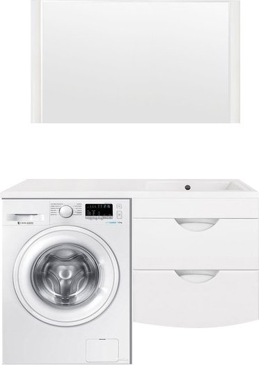 Тумба подвесная Жасмин 2 60 (2 ящ.), Космос/Даллас 120, Люкс белая, PLUS ЛС-00000577 - 2