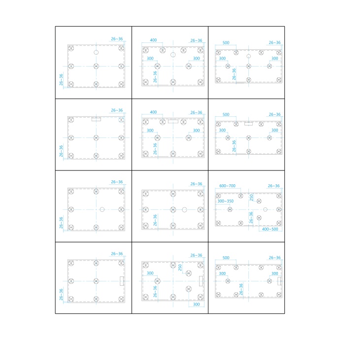 Ножки для поддона RGW N-01 (08)  (универсальные) (к GWS-01-31(BCF08)) 03230108-31 - 9