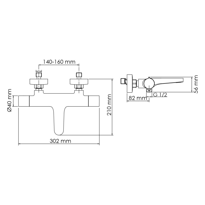 Elbe 7411 Thermo Термостатический смеситель для ванны - 2