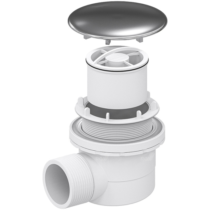 Сифон для душевого поддона RGW Velplex QYD-06 хром 18241106-01* - 1