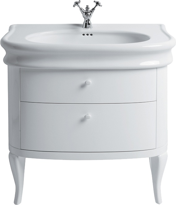 Тумба с раковиной Simas Lante LAM90 белый глянцевый - 5