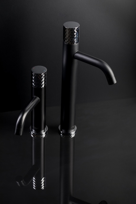 Смеситель Boheme Stick 122-BCR для раковины, black diamond chrome - 1