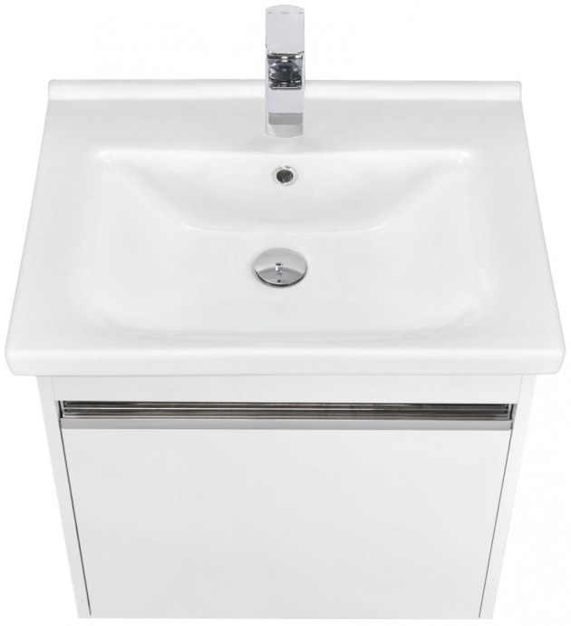 Тумба с раковиной Aquaton Капри 60 белый глянцевый 1A2301K1KP010 - 1