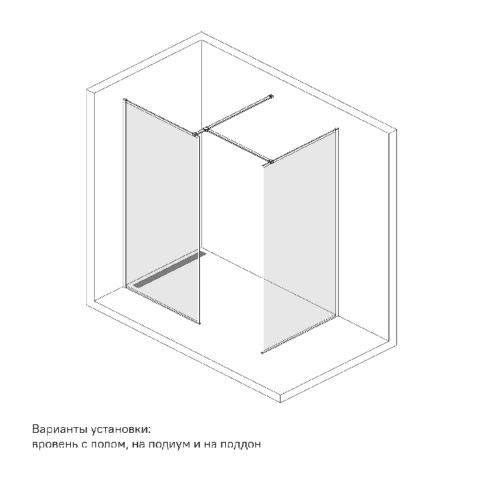 Душевая перегородка Iddis Slide SLI8BS7i23 Walk In 110x195 - 8