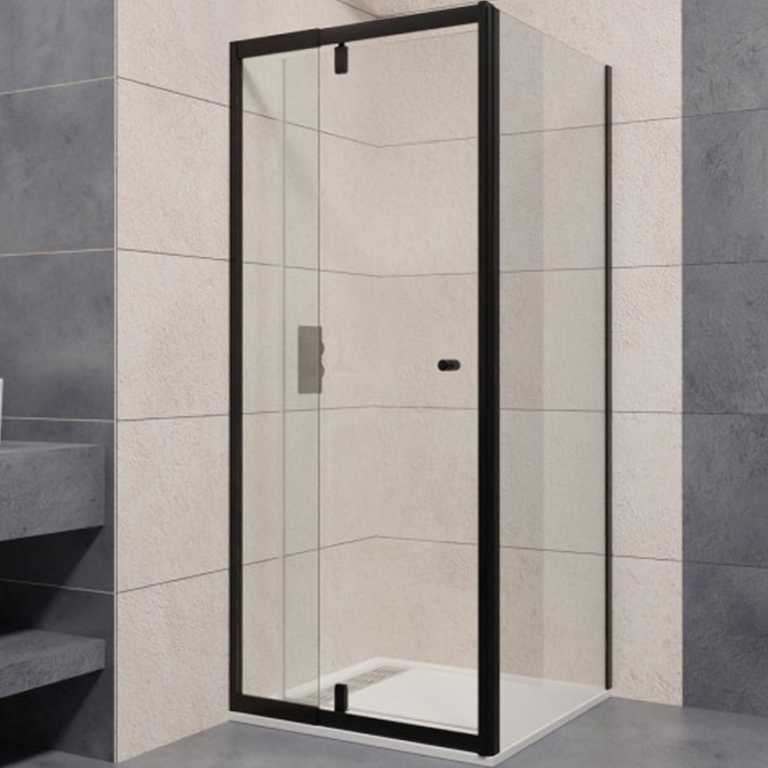 Душевой уголок RGW Passage 100х80 черный стекло прозрачное 41084480-014 - 0