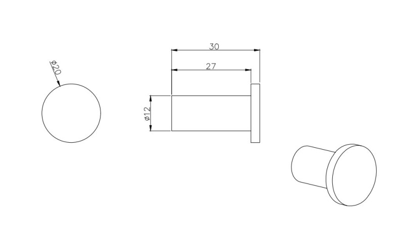 Крючок AQUATEK ВЕГА AQ4001MB, матовый черный - 1