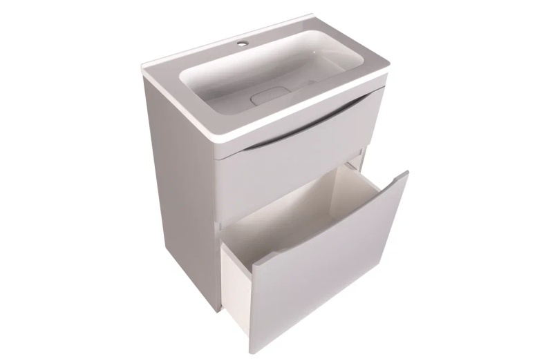 Тумба под раковину Style Line Бергамо 60 Люкс Plus, серый  СС-00002309 - 2