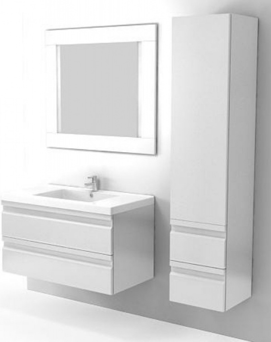 Шкаф-пенал SanVit Тема 35 R белый глянец ptemaR - 2