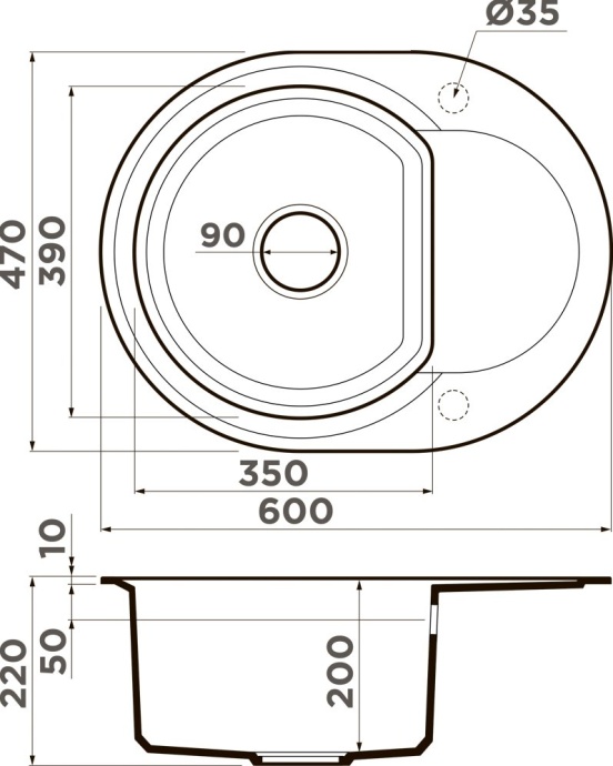 Мойка кухонная Omoikiri Sakaime 60E-GR leningrad grey 4993544 - 1