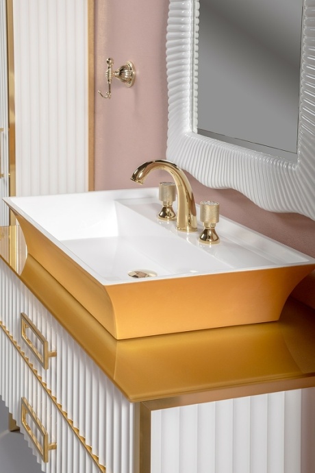 Столешница под раковину Armadi Art Lucido 100 золото 853-100-G - 1