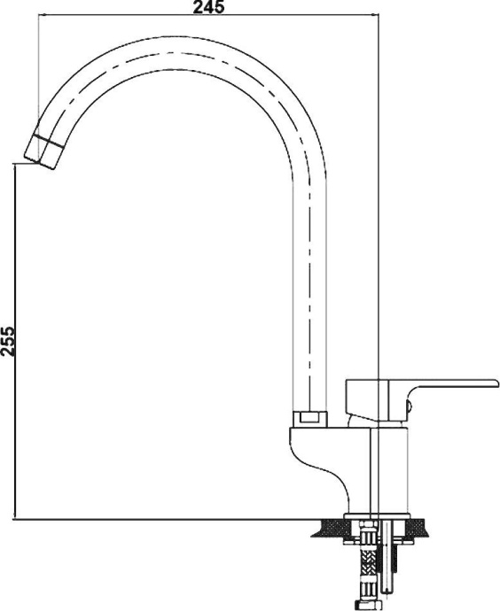 Смеситель для кухни GPD Atros хром MTE65 - 3