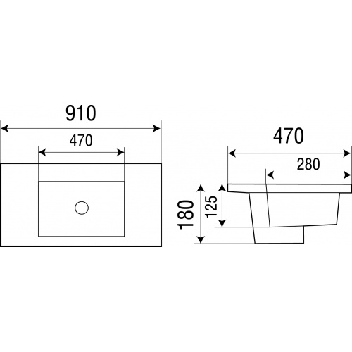 Раковина встраиваемая Weltwasser WW DEILBACH 7506- 90 белый  10000003903 - 1