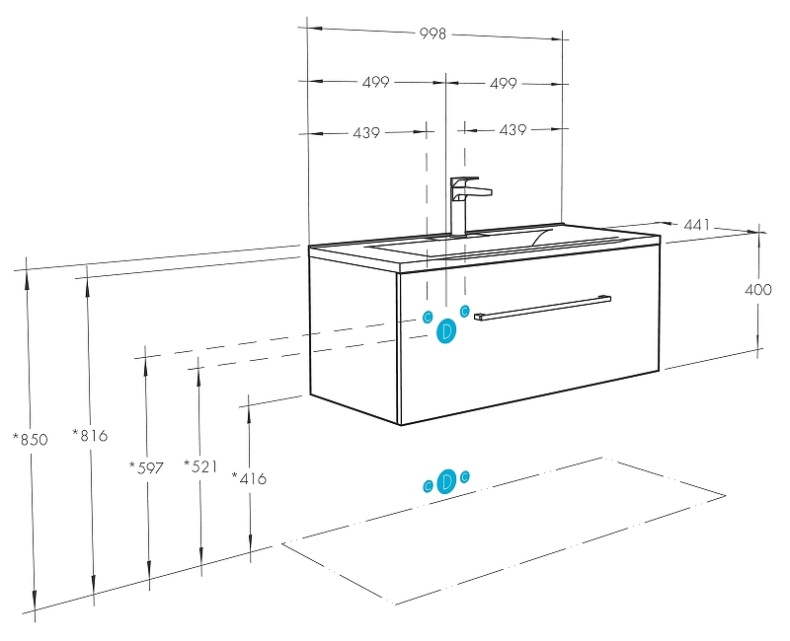 Комплект мебели Aquaton Мадрид 100 белый - 5