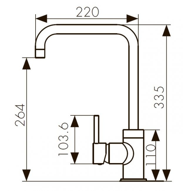 Смеситель Kaiser Merkur 26844-9 для кухоной мойки, черный - 1
