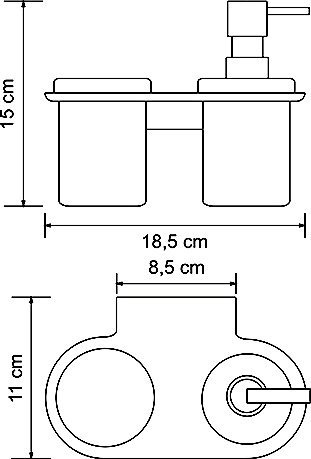 Дозатор Wasserkraft Kammel K-8389 со стаканом - 2