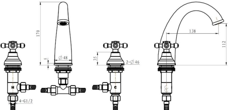 Смеситель Boheme Satin 297-ST для раковины - 1