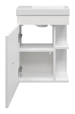 Тумба с раковиной Misty Лира 40 белая глянцевая УТ000014052 - 1