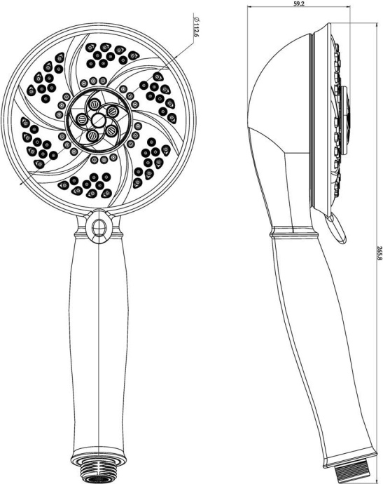 Душевая лейка Swedbe Calypso 5014 - 3