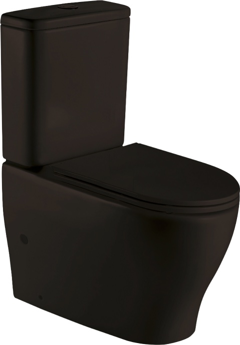 Унитаз-компакт Weltwasser WW ANGERBACH 001 MT-BL безободковый с микролифтом матовый черный  10000006016 - 0
