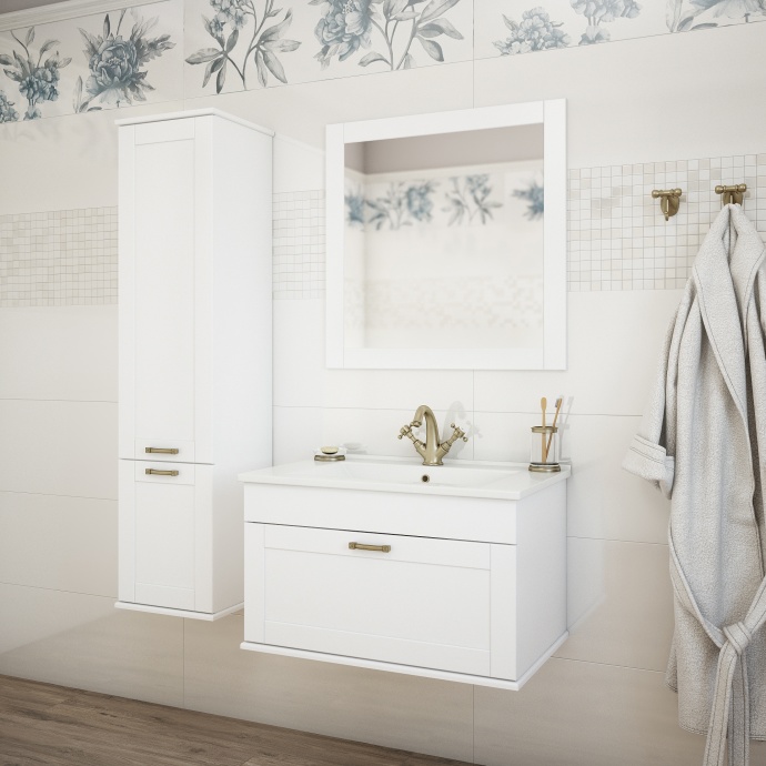 Шкаф-пенал Sanflor Ванесса L подвесной, белый С000005888 - 1