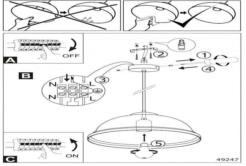 Подвесной светильник Eglo ПРОМО Truro 2 49247 - 1