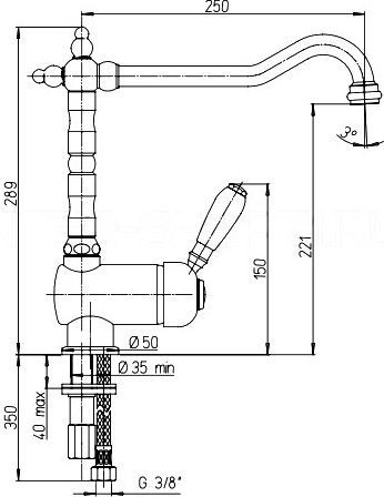 Смеситель для кухни Paini Cucina 64F3588ANTKM - 1