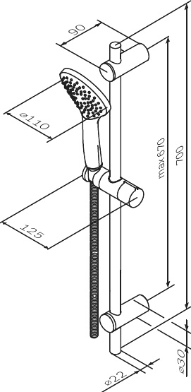 Душевой гарнитур AM.PM Gem F0190033 - 7