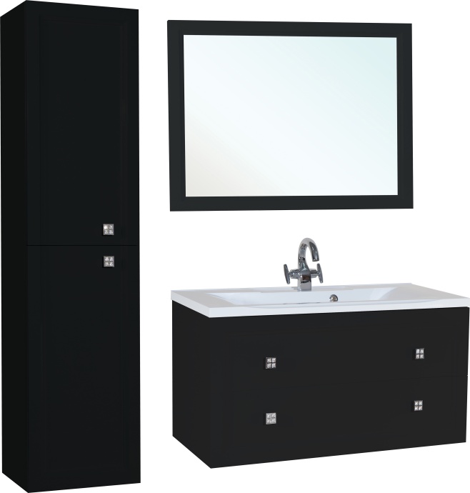 Тумба для комплекта Bellezza Милан 90 черная 4638215270046 - 1