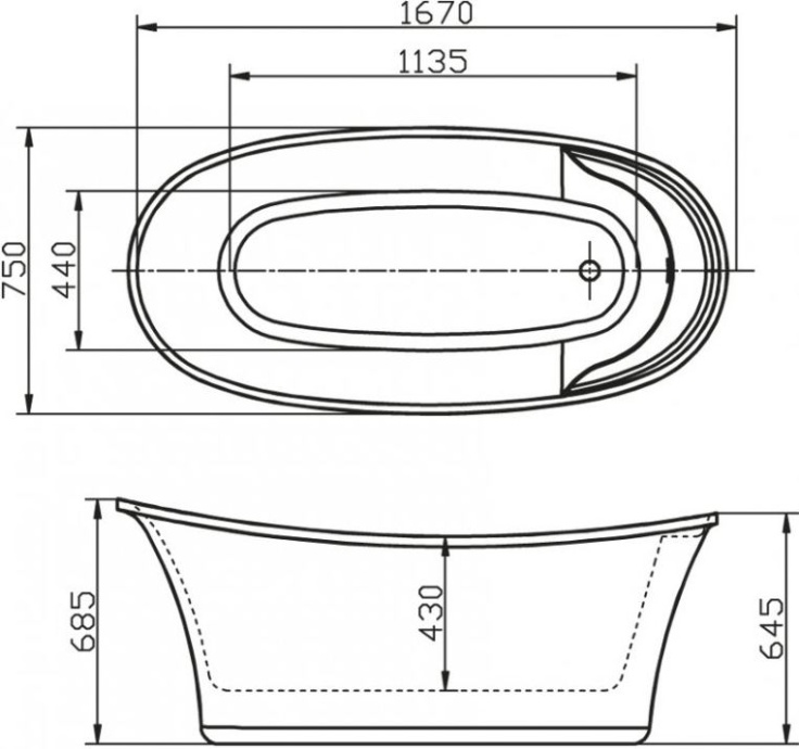 Акриловая ванна BelBagno BB302 - 3