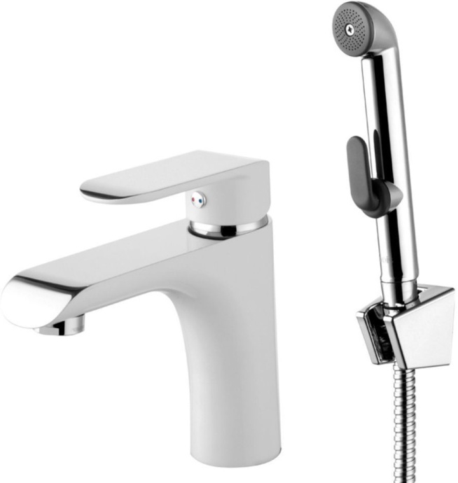 Смеситель Iddis Calipso для раковины, с гигиеническим душем CALSB00i08 - 0