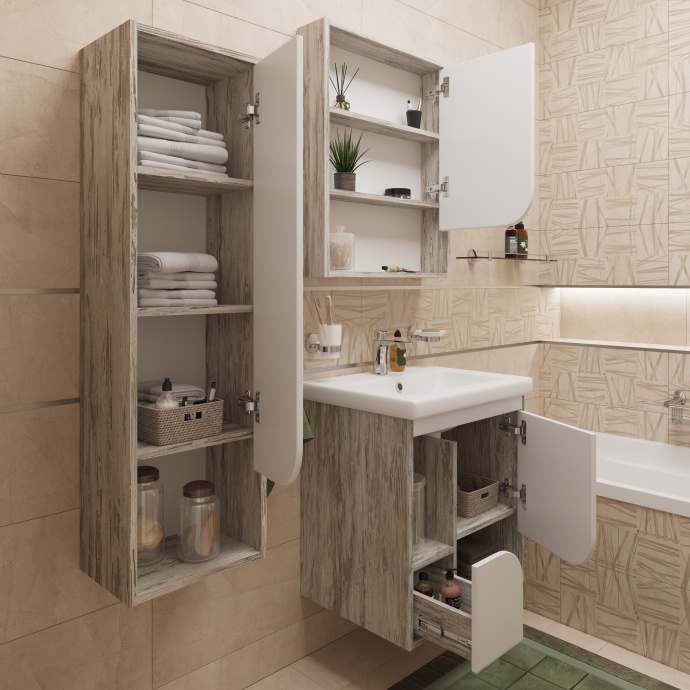 Мебель для ванной DIWO Самара 60 дуб скандинавский 462081 - 2