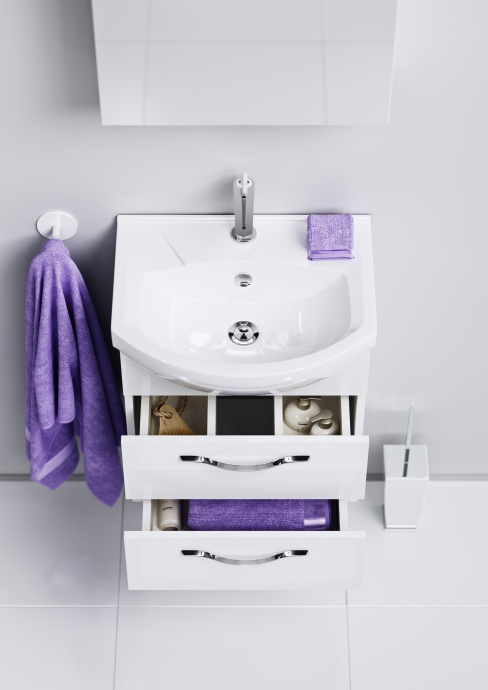 Тумба с раковиной Aqwella Аллегро 50 2 ящика - 2