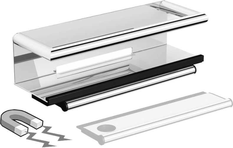 Полка Black&White Swan SN-2351 со стеклоочистителем 2351SN0 - 1