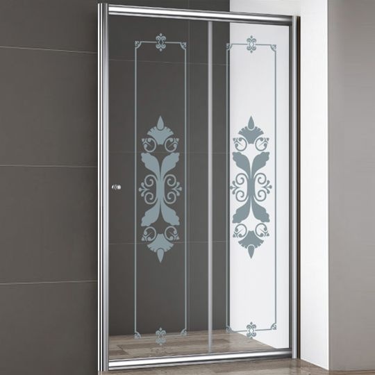 Душевая дверь в нишу Cezares Giubileo-BF-1 стекло с узором, хром GIUBILEO-BF-1-120-CP-Cr - 0