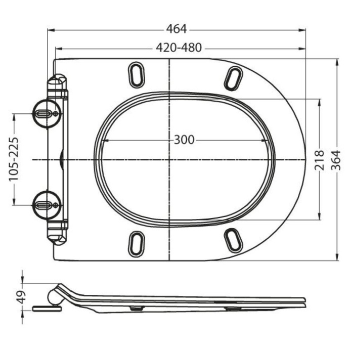 Комплект унитаза с инсталляцией BelBagno Kraft с сиденьем микролифт и кнопкой смыва черный матовый BB064CHR/BB2111SC/BB002-80/BB007-PR-NERO.M - 9