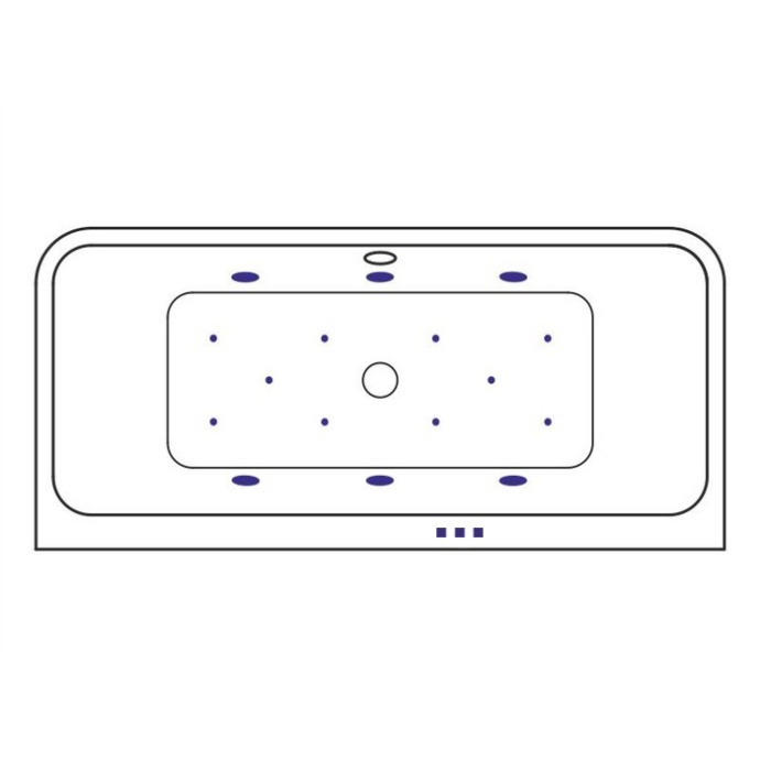 Ванна акриловая Excellent Arana Relax 180х85 с гидромассажем белый - бронза WAEX.ARA18.RELAX.BR - 5