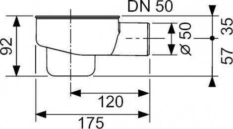 Сифон для душевого лотка TECE TECEdrainline 6 500 01 горизонтальный 650001 - 2