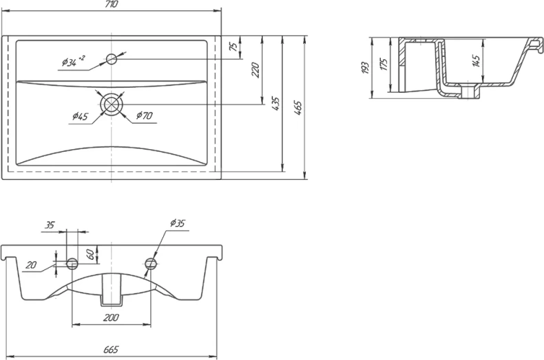Комплект мебели Санта Лондон 70 белый - 7