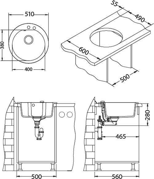 Мойка кухонная Alveus Niagara Granital 10 carbon 1076856 - 1