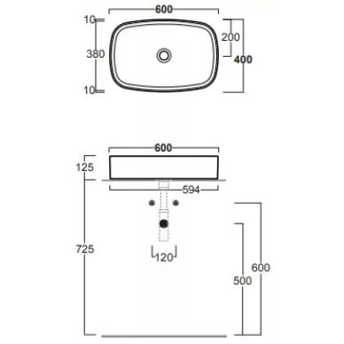 Раковина накладная Simas Folio 60 белая FO04 bi - 1