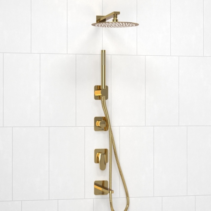 A2151.278.279.183.208.280.197.281 Встраиваемый комплект для ванны с верхней душевой насадкой, лейкой - 1